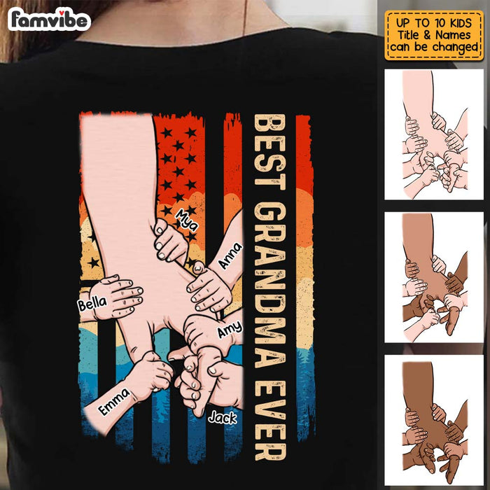 Personalized Fist Bump Grandma Vintage Shirt - Hoodie - Sweatshirt SB141 58O47 1
