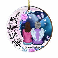 Personalized Mom Memo Always With You Sympathy Circle Ornament Circle Ornament SB141 23O34 thumb 1