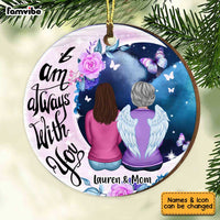 Personalized Mom Memo Always With You Sympathy Circle Ornament Circle Ornament SB141 23O34 thumb 1