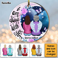 Personalized Mom Memo Always With You Sympathy Circle Ornament Circle Ornament SB141 23O34 thumb 1
