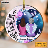 Personalized Mom Memo Always With You Sympathy Circle Ornament Circle Ornament SB141 23O34 thumb 1