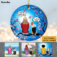 Personalized Dog Conversation Memo Circle Ornament SB153 23O53 thumb 1