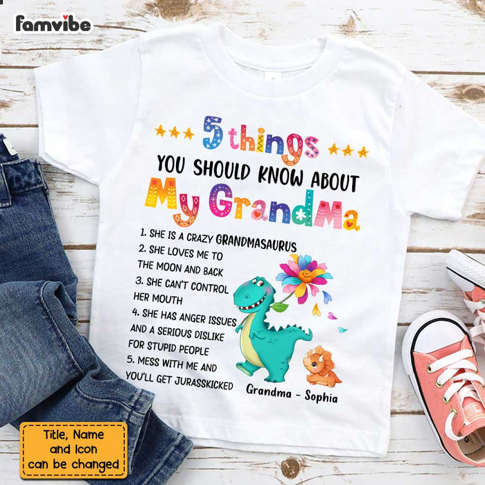 Personalized Mimisaurus Granddaughter Kid T Shirt SB153 30O47 1