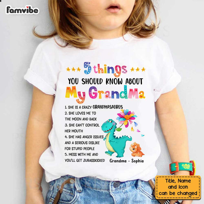 Personalized Mimisaurus Granddaughter Kid T Shirt SB153 30O47 1