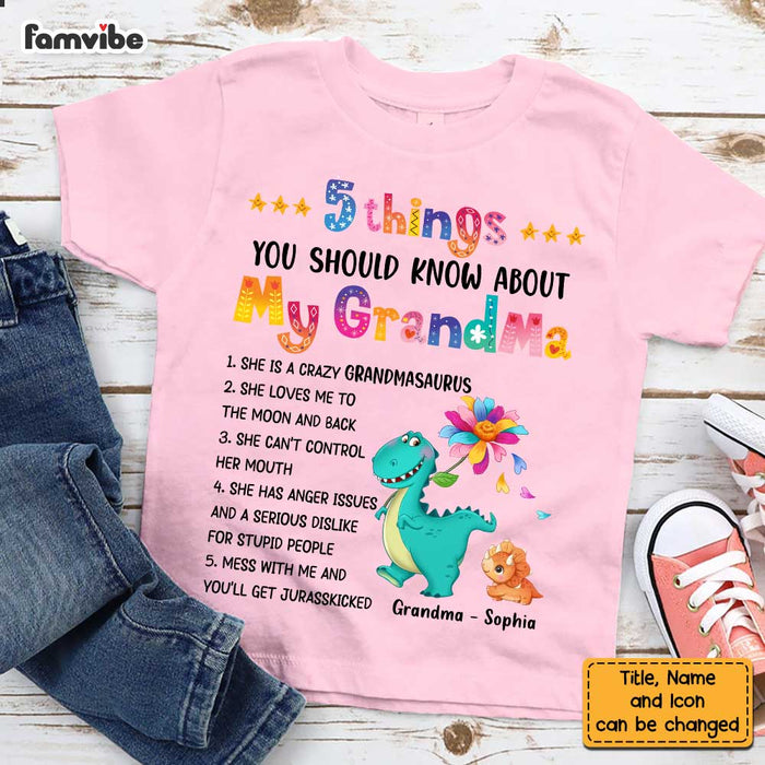 Personalized Mimisaurus Granddaughter Kid T Shirt SB153 30O47 1