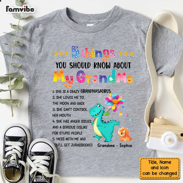Personalized Mimisaurus Granddaughter Kid T Shirt SB153 30O47 1