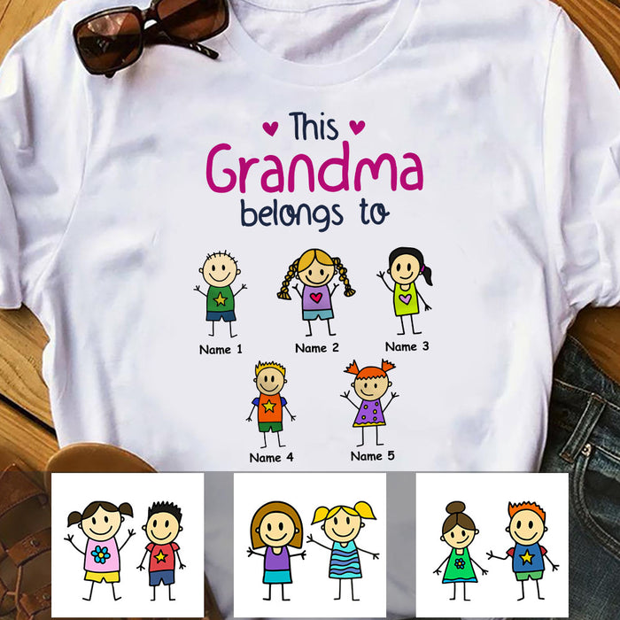 Personalized Grandma Belongs T Shirt JR231 81O58 1