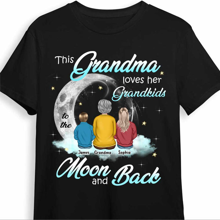 Personalized This Grandma Loves Her Grandkids To The Moon And Back Shirt - Hoodie - Sweatshirt SB162 58O47 1