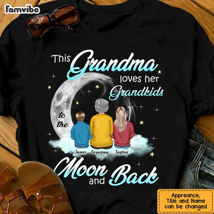Personalized This Grandma Loves Her Grandkids To The Moon And Back Shirt - Hoodie - Sweatshirt SB162 58O47 1