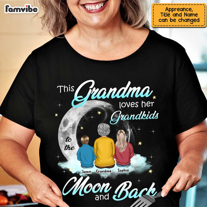 Personalized This Grandma Loves Her Grandkids To The Moon And Back Shirt - Hoodie - Sweatshirt SB162 58O47 1