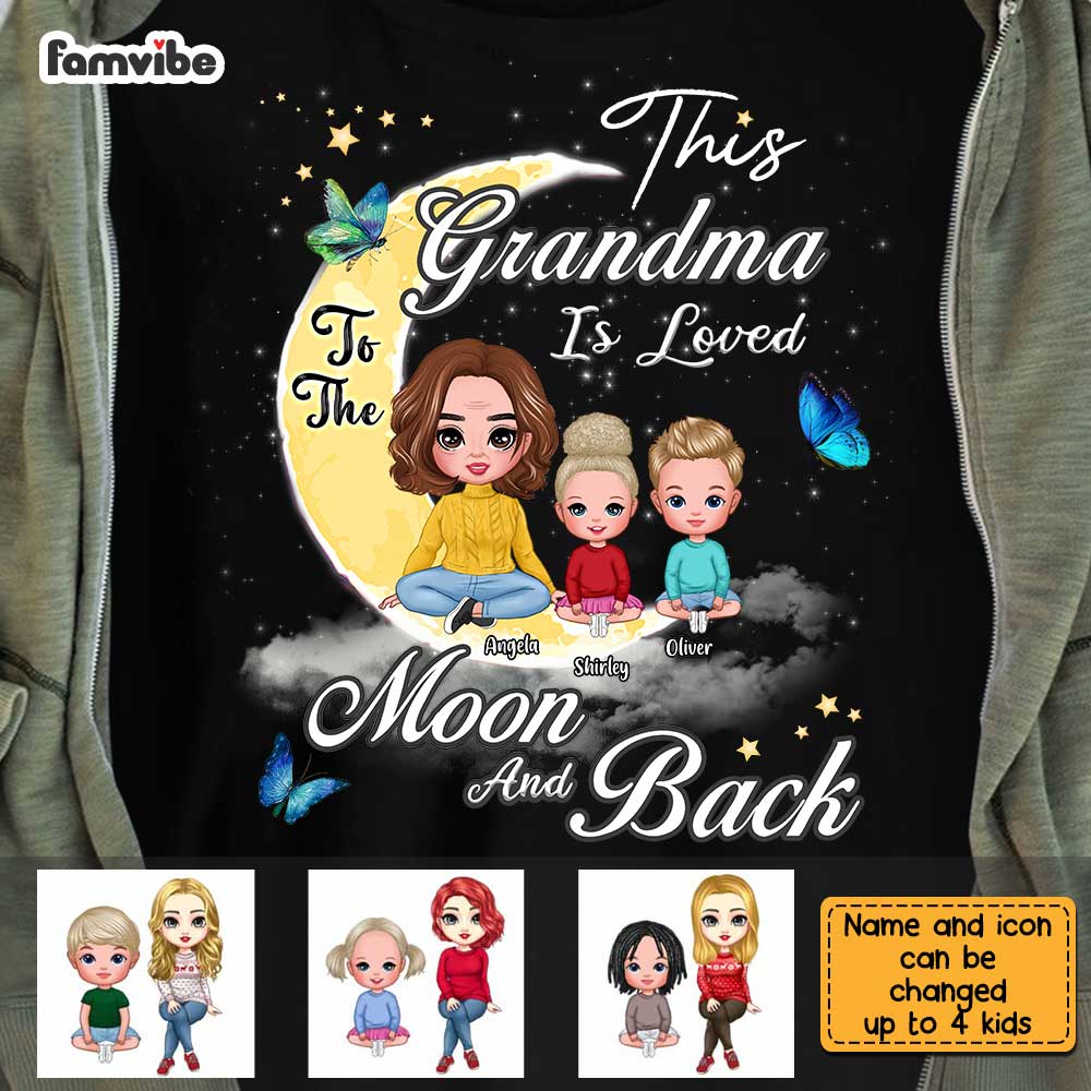 Personalized This Grandma Is Loved To The Moon And Back Shirt SB163 58O67 Primary Mockup