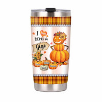 Personalized Fall Grandma Pumpkin Steel Tumbler SB165 30O47 thumb 1