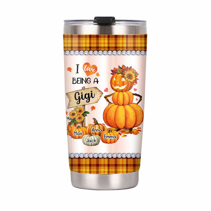 Personalized Fall Grandma Pumpkin Steel Tumbler SB165 30O47 1