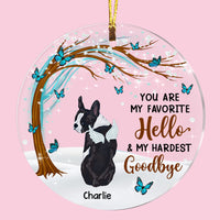 Personalized Dog Loss Sympathy Memo Circle Ornament SB161 23O53 thumb 1