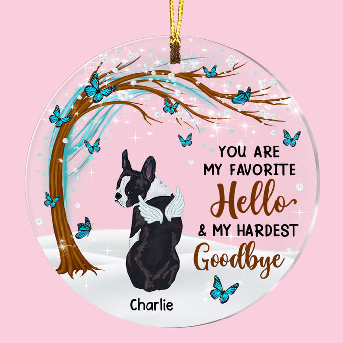 Personalized Dog Loss Sympathy Memo Circle Ornament SB161 23O53 1