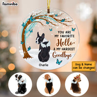 Personalized Dog Loss Sympathy Memo Circle Ornament SB161 23O53 thumb 1