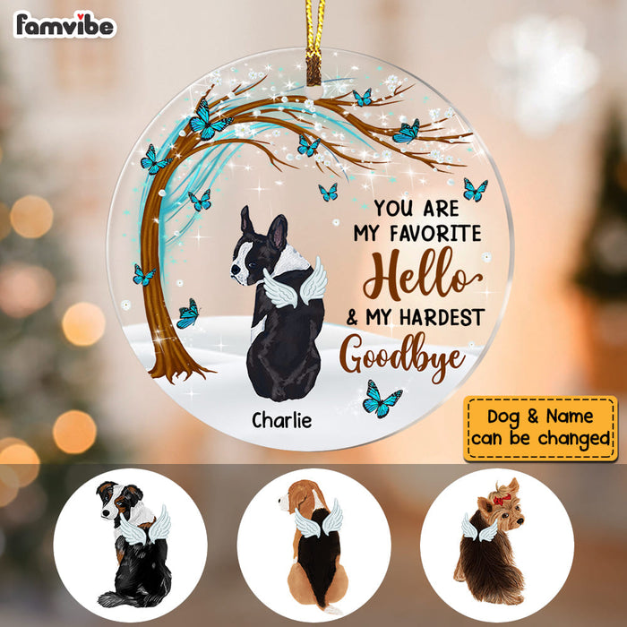 Personalized Dog Loss Sympathy Memo Circle Ornament SB161 23O53 1
