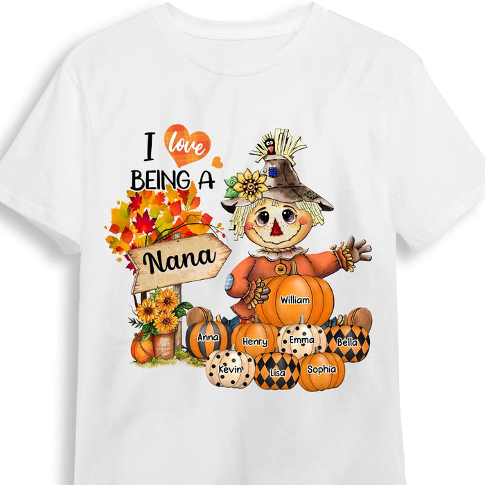 Personalized I Love Being A Grandma Scarecrow Fall Season Shirt - Hoodie - Sweatshirt SB164 58O53 1