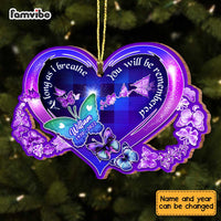 Personalized Memo Mom Butterfly Purple Heart Ornament SB162 23O67 thumb 1