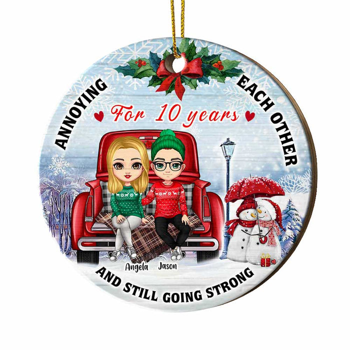 Personalized Forever And Always Couple Circle Ornament SB171 58O67 1