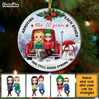 Personalized Forever And Always Couple Circle Ornament SB171 58O67 thumb 1