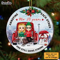 Personalized Forever And Always Couple Circle Ornament SB171 58O67 thumb 1