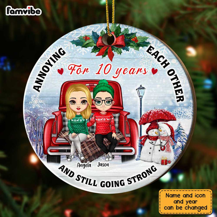 Personalized Forever And Always Couple Circle Ornament SB171 58O67 1