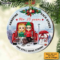 Personalized Forever And Always Couple Circle Ornament SB171 58O67 thumb 1