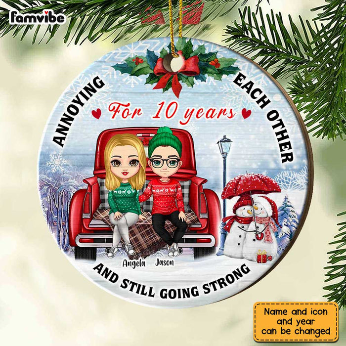 Personalized Forever And Always Couple Circle Ornament SB171 58O67 1