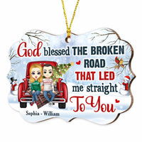 Personalized Couple Red Truck Benelux Ornament SB164 30O47 thumb 1