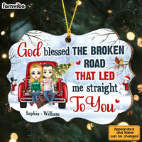 Personalized Couple Red Truck Benelux Ornament SB164 30O47 thumb 1