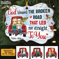 Personalized Couple Red Truck Benelux Ornament SB164 30O47 thumb 1