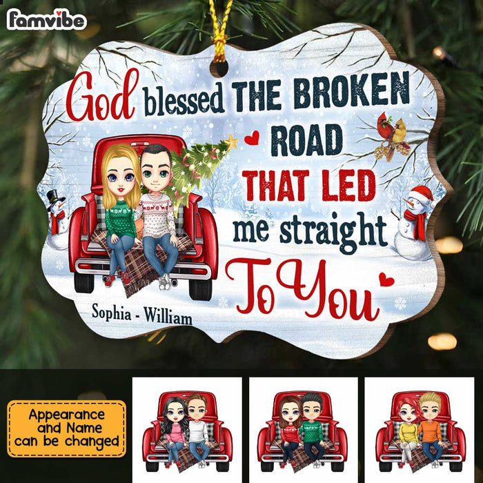 Personalized Couple Red Truck Benelux Ornament SB164 30O47 1