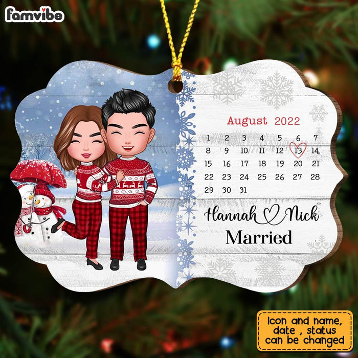 Personalized Couple Together Christmas Benelux Ornament SB192 23O28 1