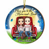 Personalized I Love You To The Moon And Back Couple Circle Ornament SB172 58O34 1