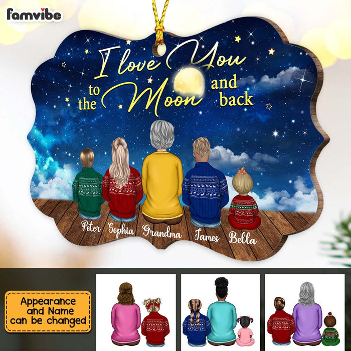Personalized Grandma I Love You To The Moon And Back Benelux Ornament SB173 58O47 1
