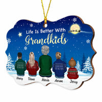Personalized Grandma Loves Grandkids To The Moon And Back Christmas Benelux Ornament SB171 30O34 thumb 1