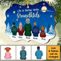 Personalized Grandma Loves Grandkids To The Moon And Back Christmas Benelux Ornament SB171 30O34 thumb 1