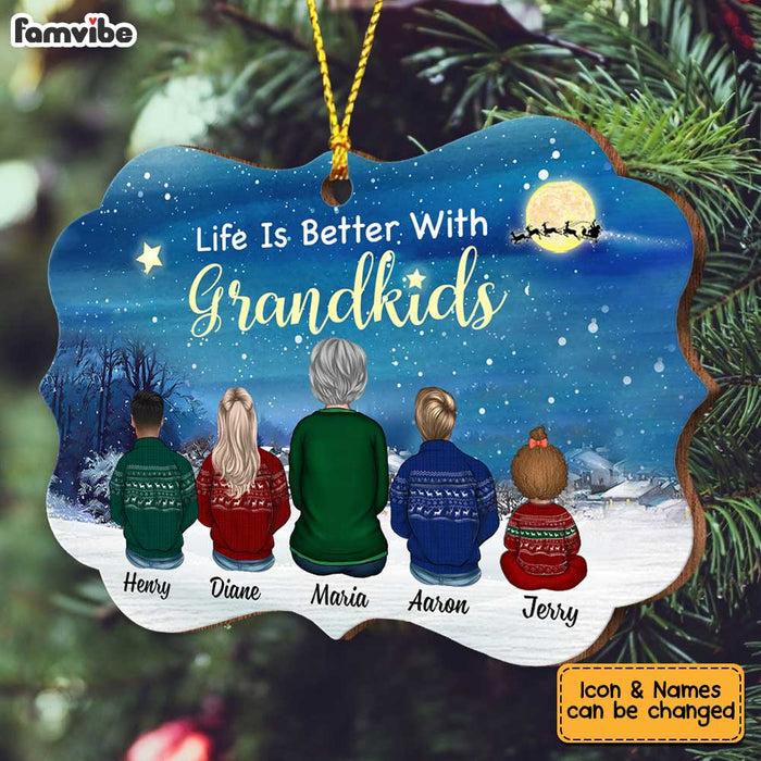 Personalized Grandma Loves Grandkids To The Moon And Back Christmas Benelux Ornament SB171 30O34 1