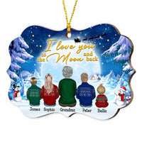 Personalized Grandma Love You To The Moon Christmas Circle Ornament Benelux Ornament SB192 30O47 thumb 1