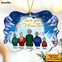 Personalized Grandma Love You To The Moon Christmas Circle Ornament Benelux Ornament SB192 30O47 thumb 1