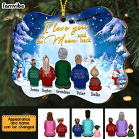 Personalized Grandma Love You To The Moon Christmas Circle Ornament Benelux Ornament SB192 30O47 thumb 1