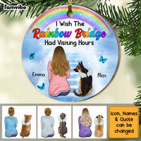 Personalized Dog Memo Rainbow Bridge Circle Ornament SB192 32O34 thumb 1
