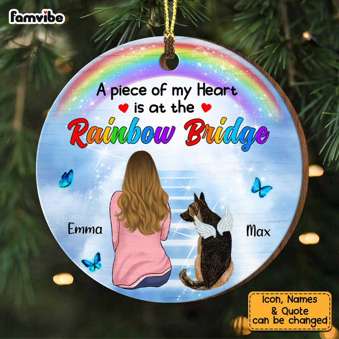 Personalized Dog Memo Rainbow Bridge Circle Ornament SB192 32O34 1