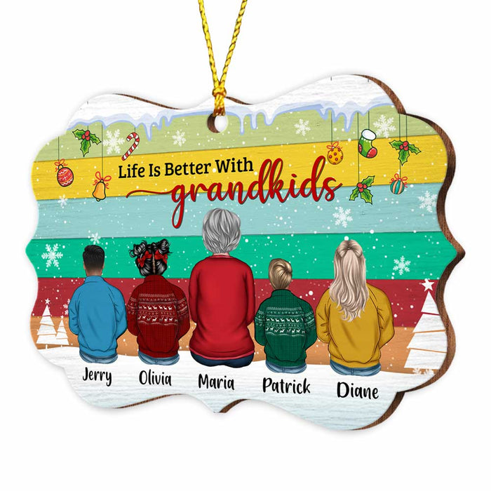 Personalized Grandma Life Is Better With Grandkids Benelux Ornament SB203 30O34 1