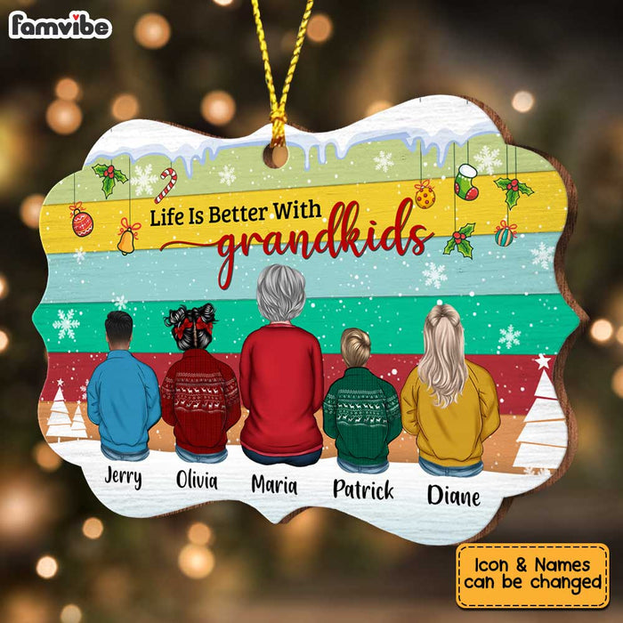 Personalized Grandma Life Is Better With Grandkids Benelux Ornament SB203 30O34 1