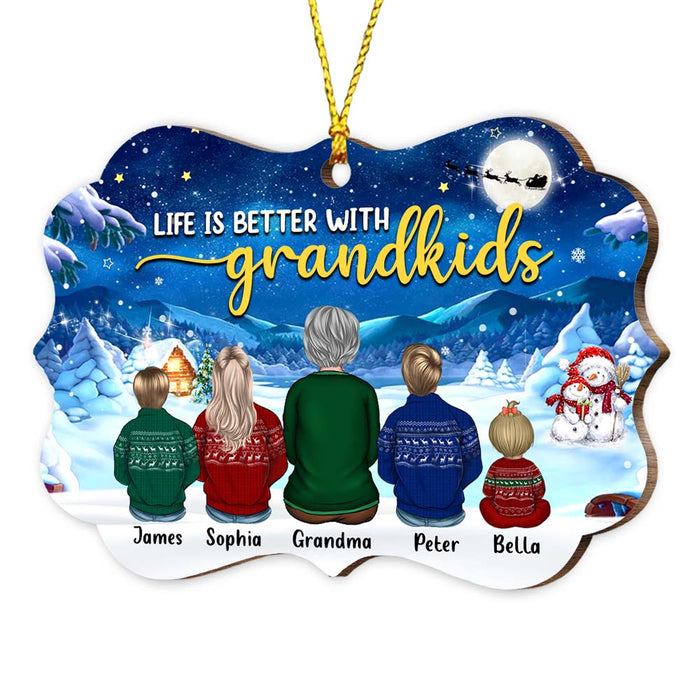 Personalized Life Is Better With Grandkids Christmas Benelux Ornament SB204 58O47 1