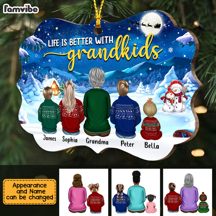 Personalized Life Is Better With Grandkids Christmas Benelux Ornament SB204 58O47 1