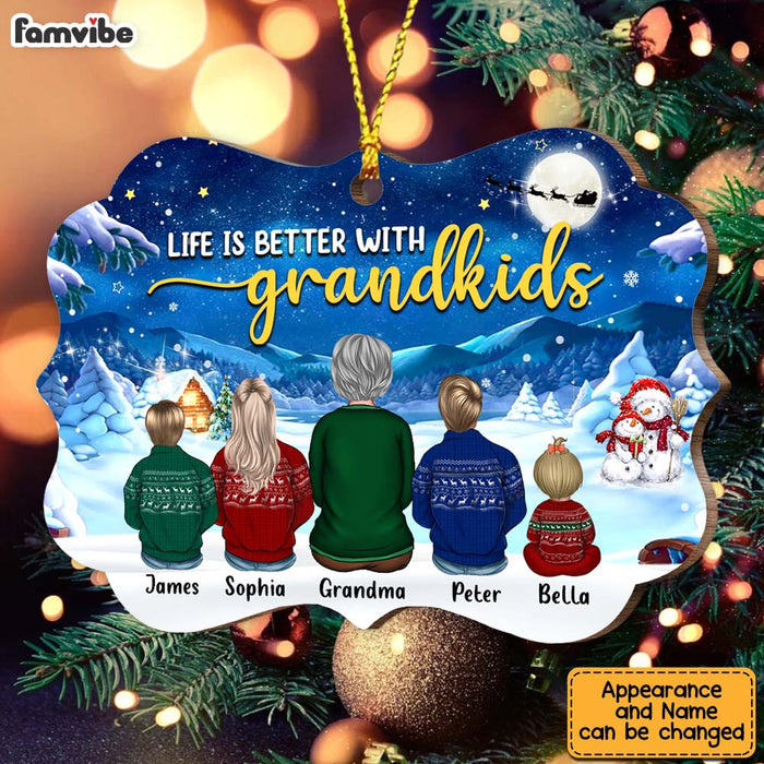 Personalized Life Is Better With Grandkids Christmas Benelux Ornament SB204 58O47 1