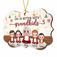 Personalized Life Is Better With Grandkids Christmas Benelux Ornament SB202 23O34 thumb 1